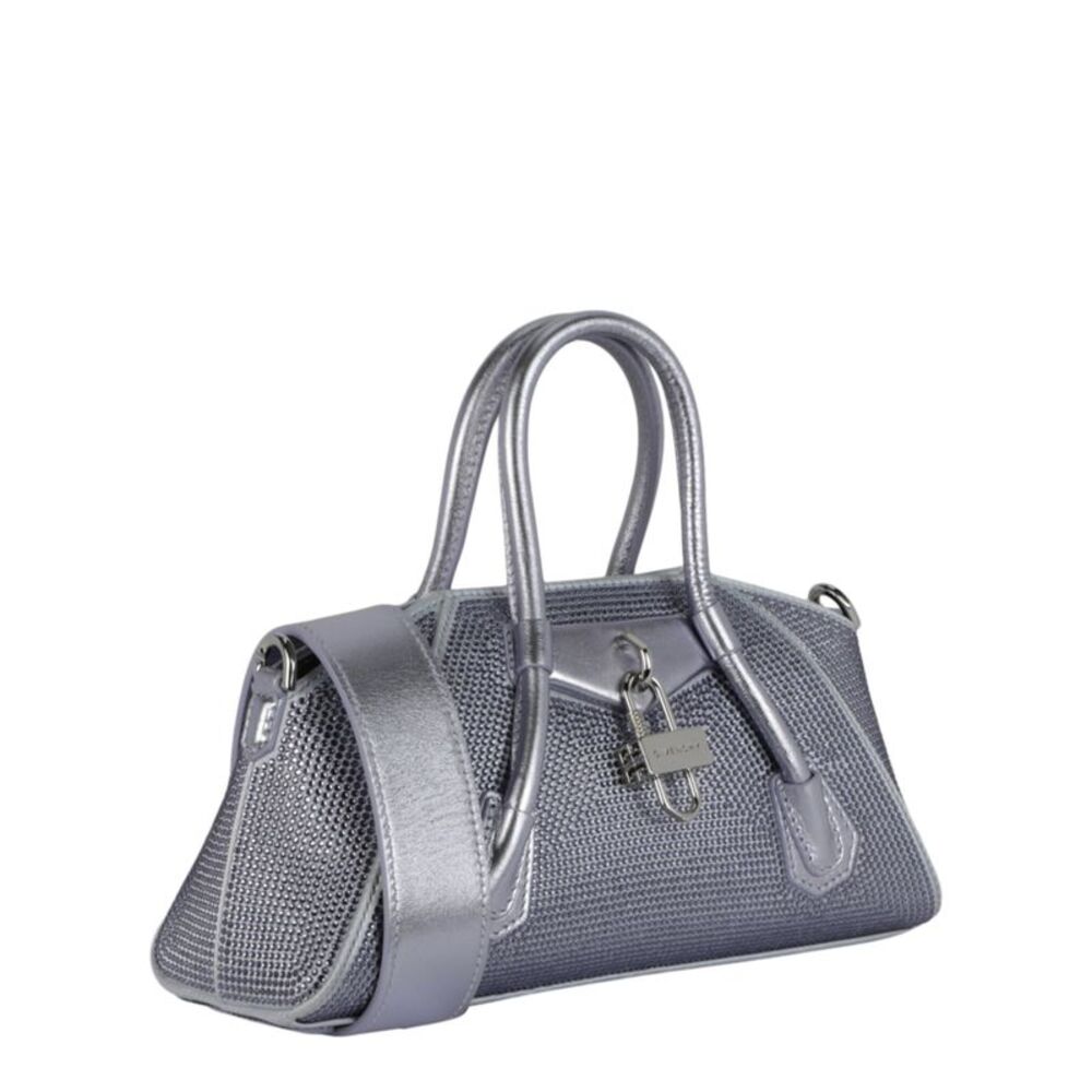 Givenchy Mini Antigona Stretch Top Handle Bag In Satin With Strass Womens - Picture 2 of 7